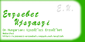 erzsebet ujszaszi business card